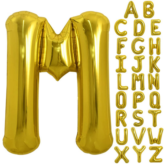 TONIFUL 40-inch gold letter M balloon foil for striking party dΓ©cor.