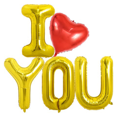 TONIFUL 40in I balloon in gold shines for romantic Valentine’s décor.