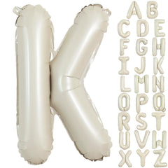 TONIFUL 40-inch cream white letter K balloon creates a striking party backdrop.