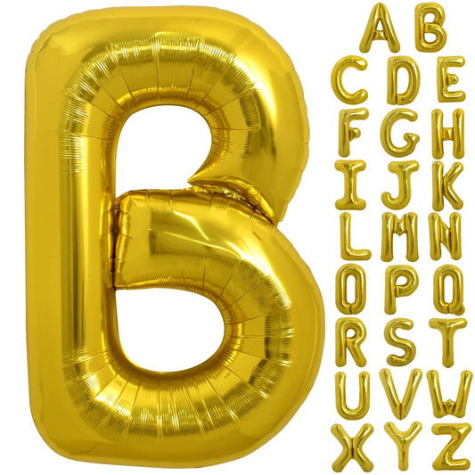 TONIFUL 40-inch gold letter B balloon shines as a bold party focal point.