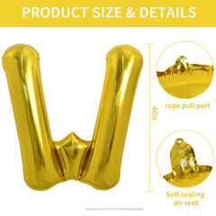 TONIFUL 40 inch gold letter A balloon adds elegant flair for celebrations.