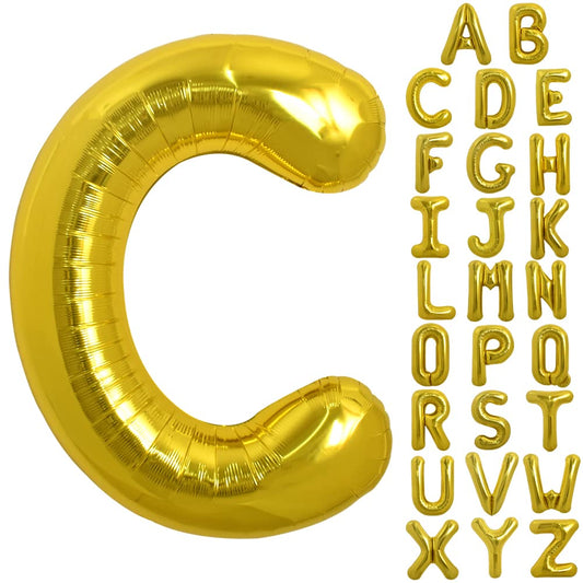 TONIFUL 40-inch gold letter C balloon for dramatic party decor and photos