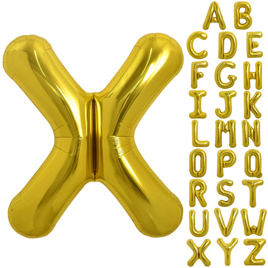 TONIFUL 40-inch gold letter X balloon adds bold party signage and festive shine.
