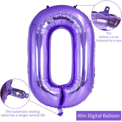 TONIFUL 40-inch purple number balloon one, perfect for graduation or milestone celebrations.