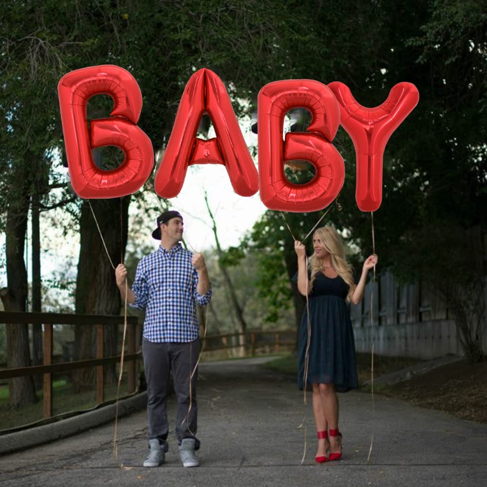 TONIFUL 40 inch red letter balloon with straw for easy inflation