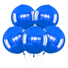 TONIFUL 8Pcs blue 4D foil balloons 22-inch for vibrant party decor and quick setup