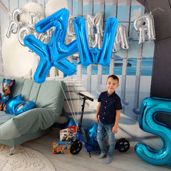 TONIFUL air or helium fillable blue letter balloon for flexible decorating