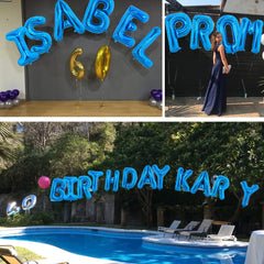 TONIFUL blue foil balloon ideal for photo backdrops and events.