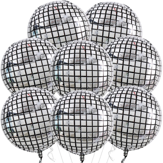 TONIFUL disco balloon 22inch silver for festive party decor