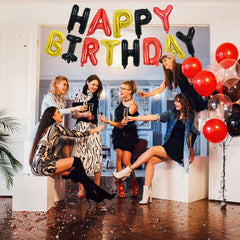 TONIFUL Black red gold color scheme adds bold party vibe.