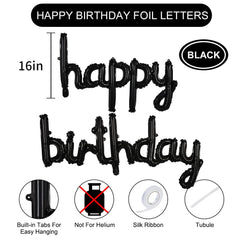 TONIFUL foil script letters spell out Happy Birthday for glamorous celebrations