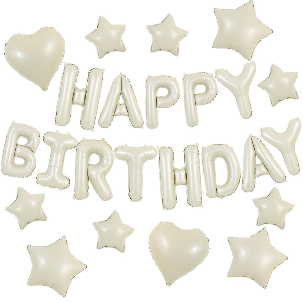 TONIFUL 16-inch Happy Birthday banner balloons create a bold backdrop for celebrations