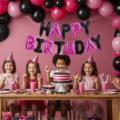 TONIFUL black pink color theme enhances birthday celebrations