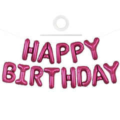TONIFUL Happy Birthday foil letters banner with straw for easy setup and display.
