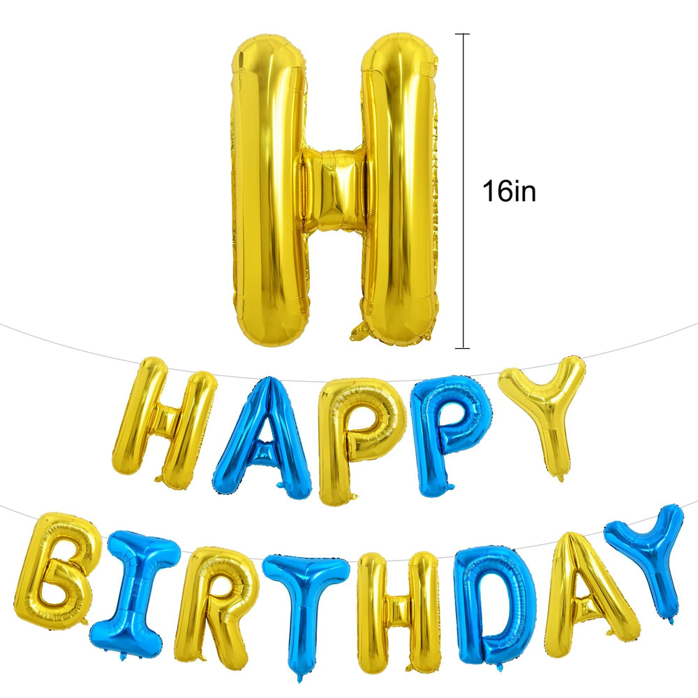 TONIFUL Happy Birthday banner with straw and ribbon for easy, stylish setup.
