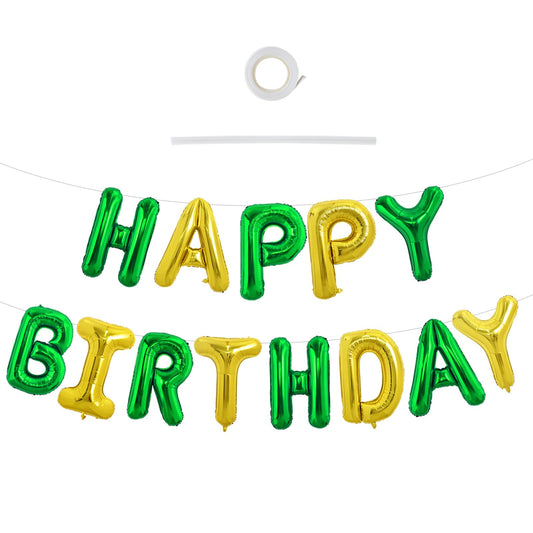 TONIFUL Happy Birthday foil-letters banner 16inch shines for vibrant party decor.