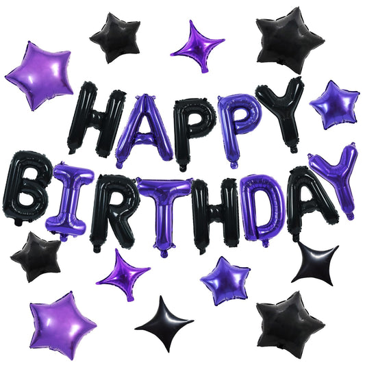 TONIFUL Happy Birthday 16 inch foil letters banner for vibrant indoor celebrations