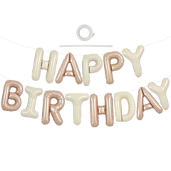 TONIFUL Happy Birthday letters banner 16-inch balloons create bold party decor