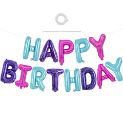 TONIFUL Happy Birthday letters banner in blue boosts party ambiance
