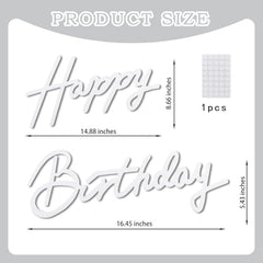 TONIFUL Happy Birthday letters close-up shows crisp edges for clean decor