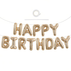 TONIFUL Happy Birthday foil letters 16inch create a sparkling birthday sign.
