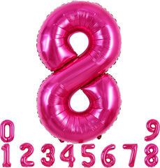TONIFUL 0-number hot pink balloon for bold birthday decor.