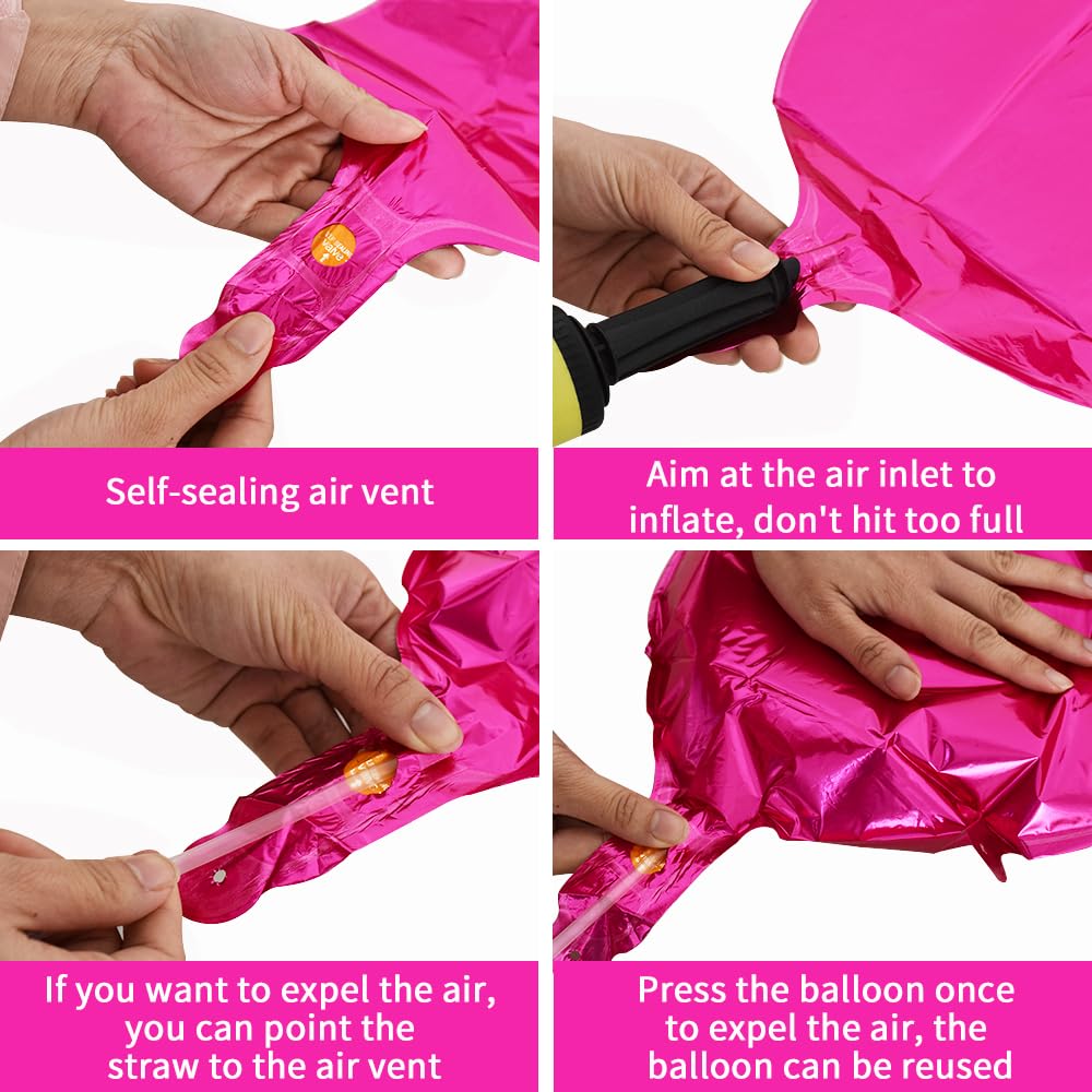 TONIFUL 2-number hot pink foil balloon creates photo-worthy moments.