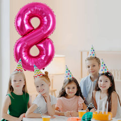 TONIFUL 3-number hot pink numeral balloon shines at events.