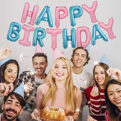TONIFUL light pink and blue banner enhances indoor or outdoor birthday setups.