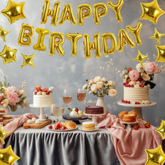 TONIFUL party backdrop banner and balloons are ideal for celebrations.