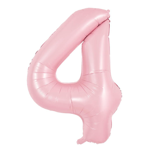 TONIFUL pastel pink 40-inch number 4 balloon for striking party photos