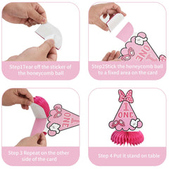 TONIFUL pink mouse party decor shows a cardstock image for vivid visuals.