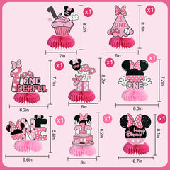 TONIFUL pink mouse table topper decor for kid-friendly party styling.