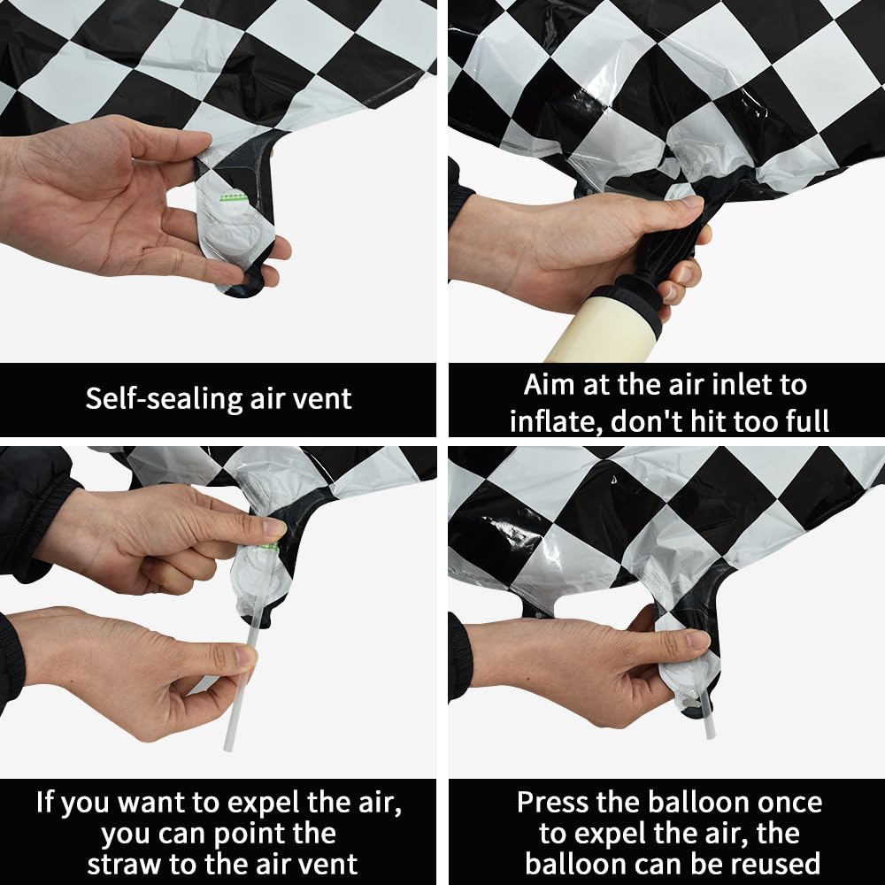 TONIFUL race car themed foil balloon adds vibrant decor to sets.