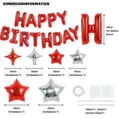 TONIFUL red star balloons add glossy accents for photo-worthy celebrations.