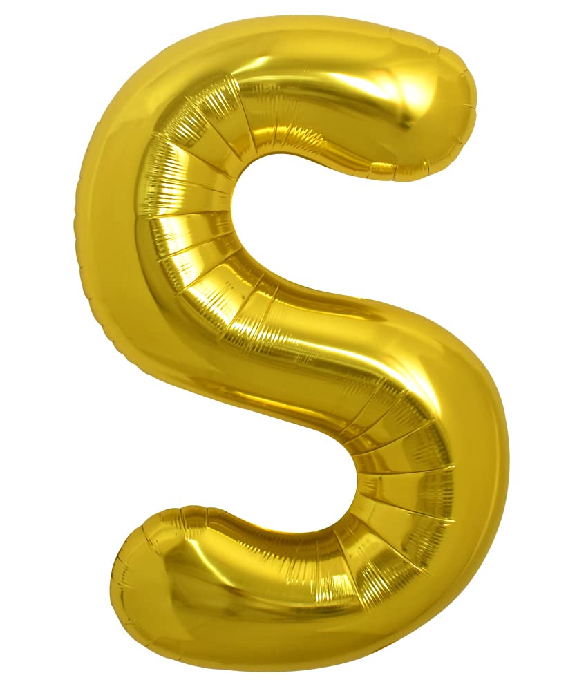 TONIFUL S letter gold balloon shines for bold party photos