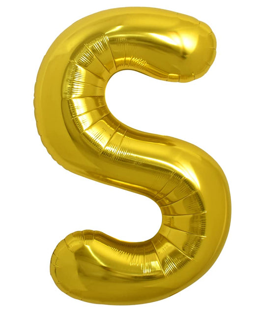 TONIFUL S letter gold balloon shines for bold party photos