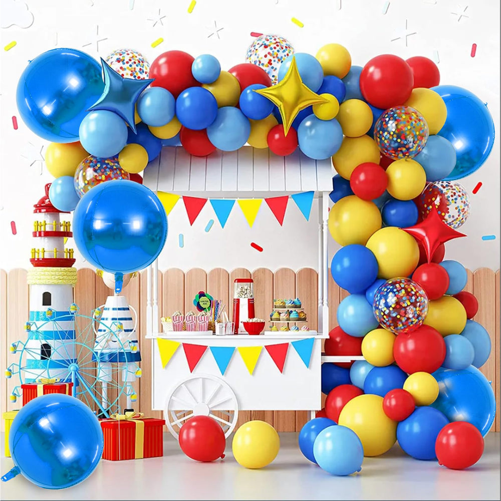 TONIFUL self-sealing blue 4D balloon ideal for helium or air inflation and quick setup