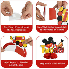 TONIFUL Two-theme table topper with a cute red mouse accent