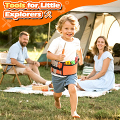 TONZE portable tool belt makes cleanup easy and encourages tidying after play.