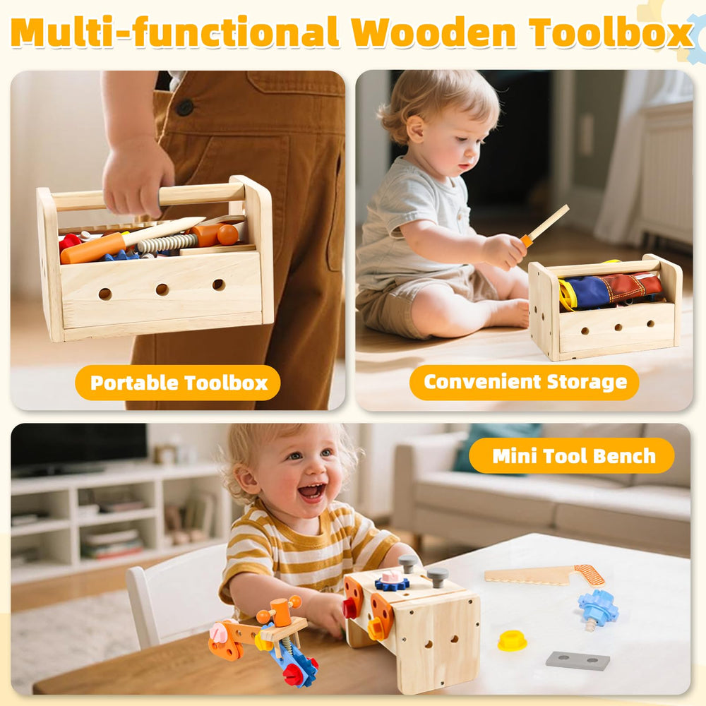 TONZE screws and nuts kit encourages counting and shape matching.