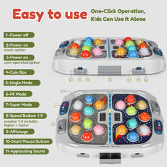 TooLion dual score screens display real-time points to encourage numbers practice.