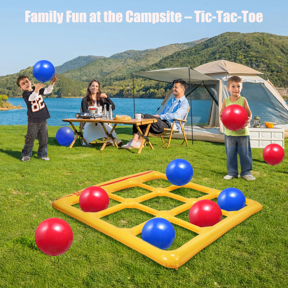Toobimen inflatable balls with manual pump for fast setup