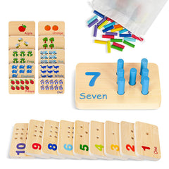 TOOKYLAND Peg Board Toddler Toy with colorful pegs for early math play.
