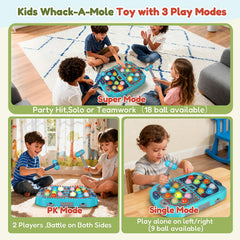 TooLion blue hammers pair with soft tips for safe, engaging pounding play.