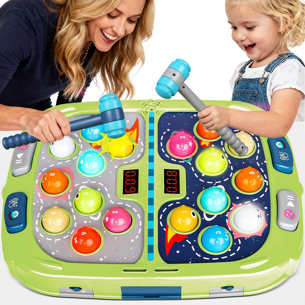 TooLion two-player Whack Mole setup for easy family play and quick assembly.