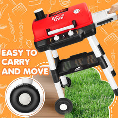 TooyBing grill features ignition knob and glowing coals for authentic feeling.