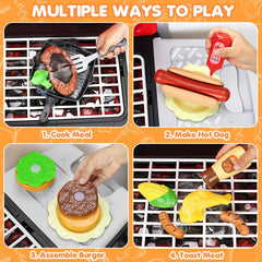 TooyBing kitchen toy delivers sizzling sounds and safe water vapor smoke.
