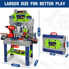 TooyBing compact workbench area provides a spacious surface for pretend assembly