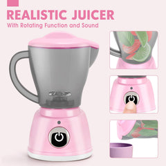 TooyBing pink juicer toy spins fruit into juice for playtime